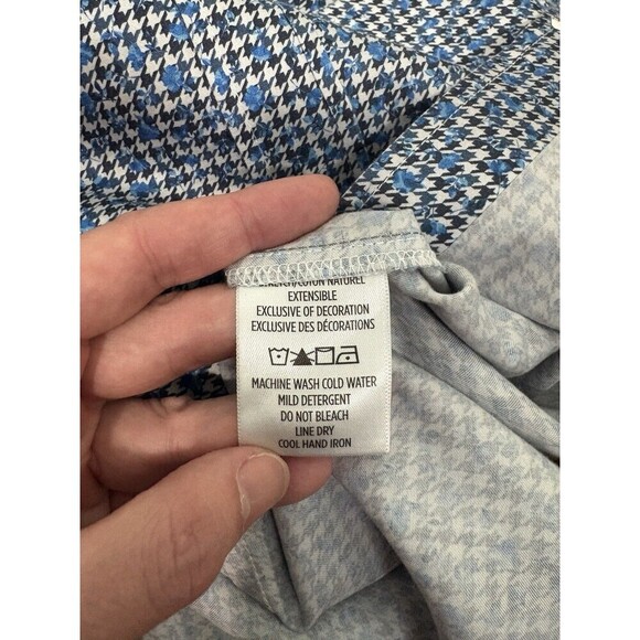 Robert Graham Dervin Long Sleeve Button Down Woven Shirt Blue Mens XL - Picture 8 of 9